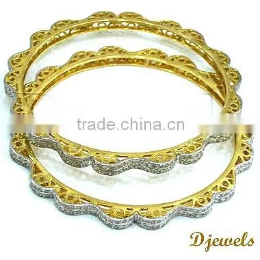 Diamond Gold Bangles, Diamond Bangles, Bangles Jewelry photo-2