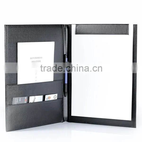 Leather Corporate Folder for Meeting / Eco Friendly Ring Binder File Folder/A4 Leather Folder