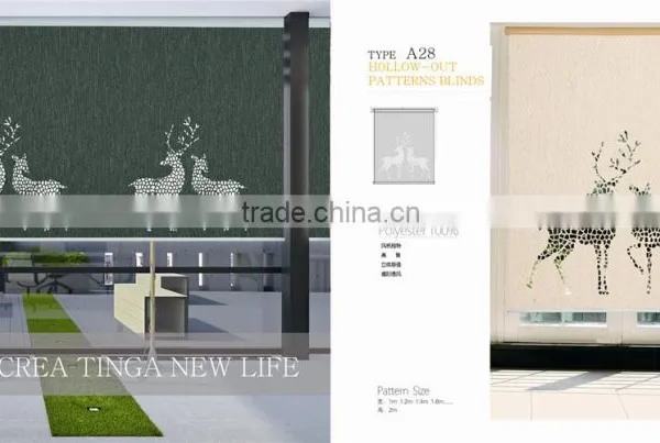 Laser -cut Roller Blinds Fabric /panel Screen Fabric /translation Shade Fabric photo-3