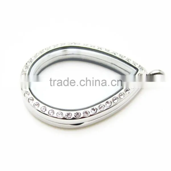 2016 New Design Romantic Heart Floating Memory Locket Pendant,metal Empty Glass Pendant for Necklace Jewelry photo-2