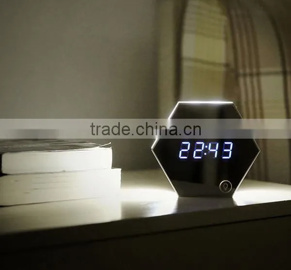 Multifunctional New Led Digital Mirror Alarm Clock Sleep Night Light photo-3
