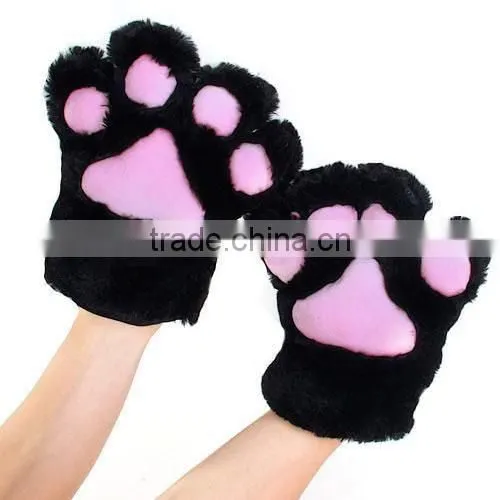 Anime Cosplay Party Costume Cute Cat Bear Plush Paw Claw Gloves photo-3