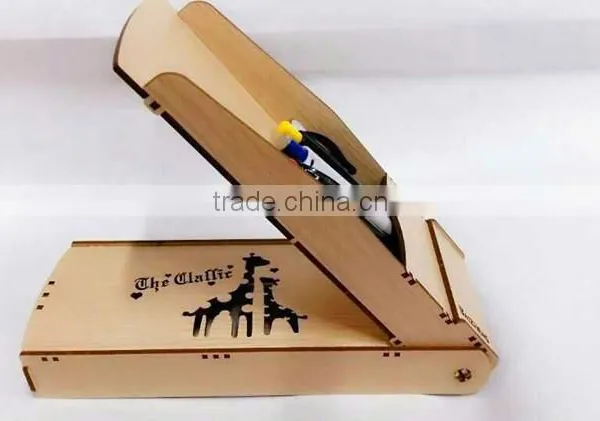 Large Capacity Wooden Cool Pencil Case Design Hot Selling photo-4
