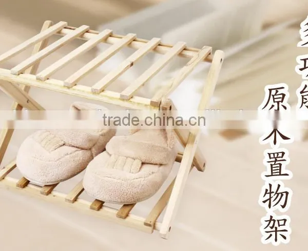 2017 New Style Wooden Shoes Rack Two Layers photo-4