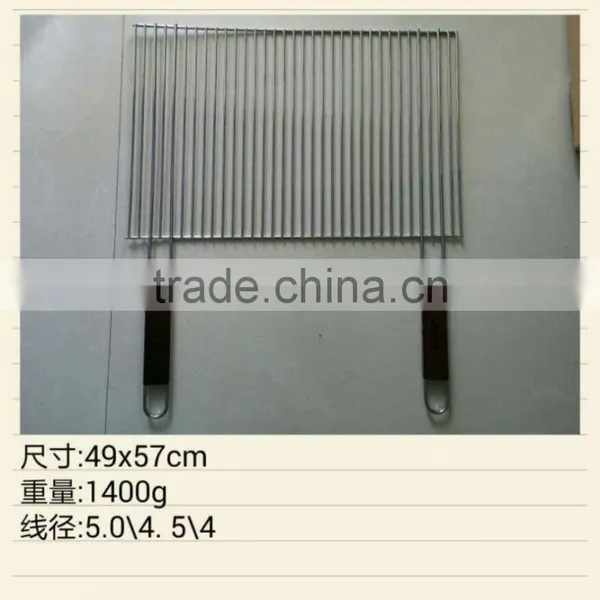 Double Handle Stainless Steel Barbecue Bbq Grill Wire Mesh Net photo-2