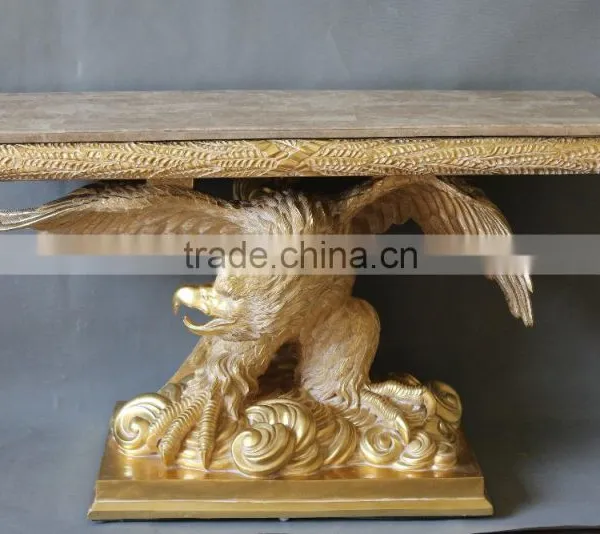 Hot Sale Luxury Vanity Gold Eagle Console Table photo-2