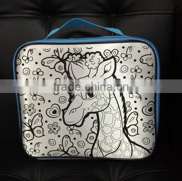 Animation Style DIY Schoolbag Graffiti Bag Children Hand Bag photo-5