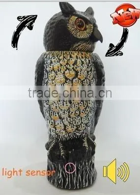 Smart Garden Owl With Plastic Bobbling Head Activated by Wind Action photo-5