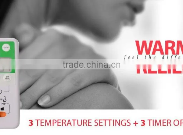Therapeutic Back and Shoulder Heating Pad/Wrap With Adjustable Temperature Settings and Optional Timer for Sore Muscle Relief - photo-3