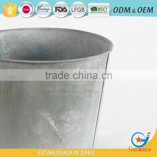 Galvanised Metal Planters Outside Pots for Plants Galvanized Plant Pot photo-4