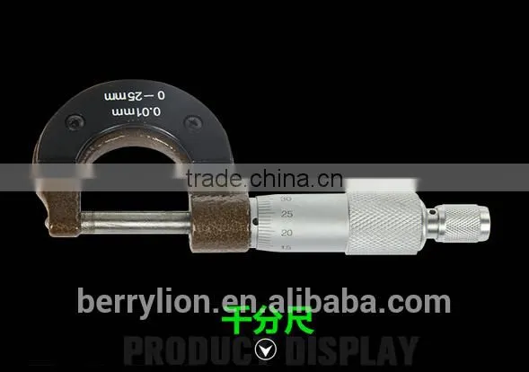 Berrylion Stainless Steel Micrometer 0-25mm Micrometer Ratchet Power Test photo-2