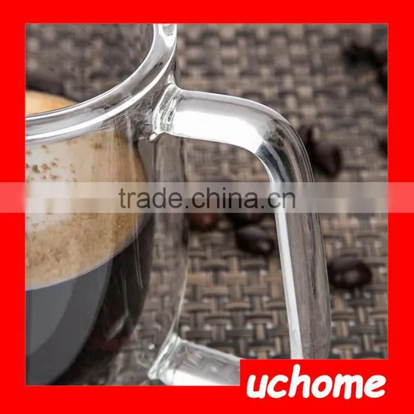 UCHOME High Quality Small Glass Mug Coffe Cup With Handle photo-5