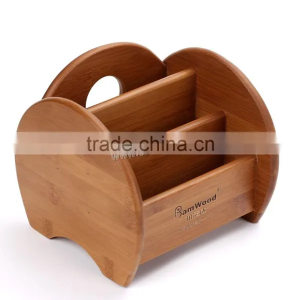 Chinese Multifunctional Bamboo or Wood Storage Bins for Study ,home and Office photo-2