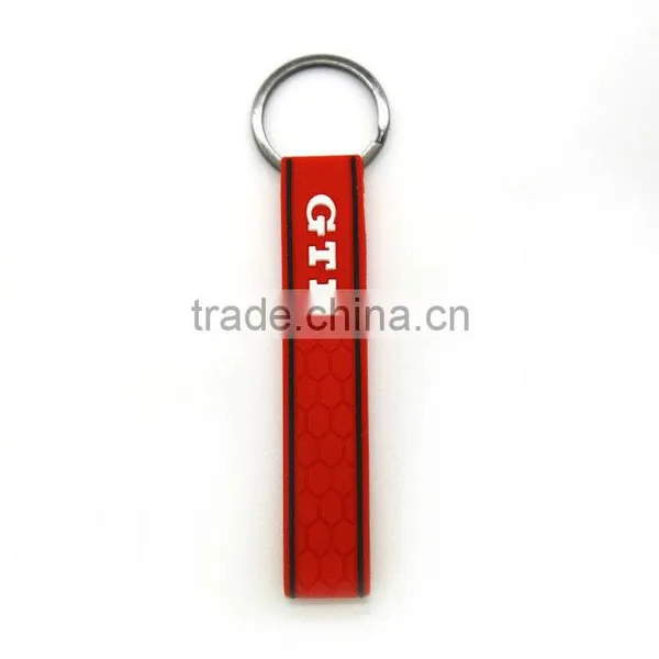 Promotional Gifts Wholesale Silicone GTI 3d Pvc Rubber Keychain photo-2
