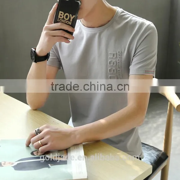 Wholesale Custom Fashion Plain Lightweight Cotton Men T Shirts photo-5