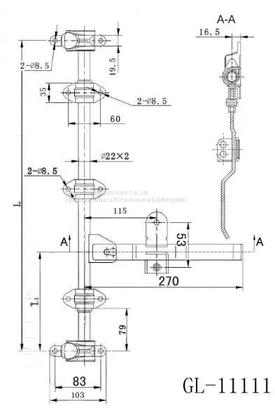 Galvanzied Truck Door Lock for 22mm Tube Door Latch photo-4