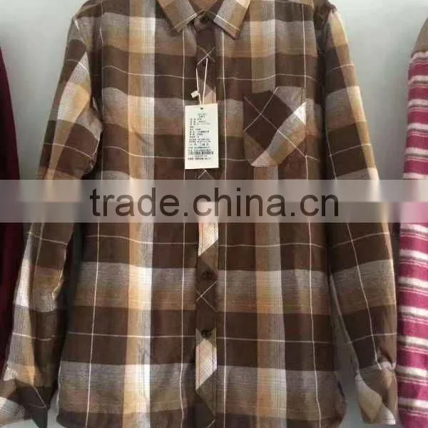 GZY Men Brushed Plaid Shirt Outdoors Mixed Winter Model Stock Export Europe Warehouse Gaungzhou Stock 2017 High Quality photo-2