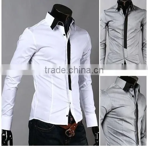 Wholesale Walson Hot Sale Spring New Fashion Casual Men's Solid Color Long-Sleeved Shirt Apparel photo-2