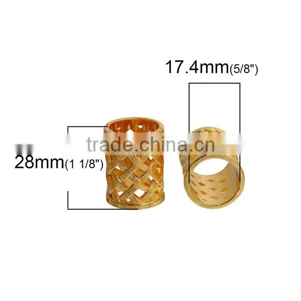Wholesale Cylinder Gold Plated Zinc Based Alloy Bails For Scarves photo-2