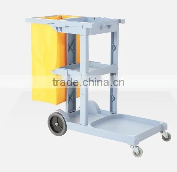 Hotel Cleaning Cart/Hotel Housekeeping Maid Plastic Service Trolley photo-3