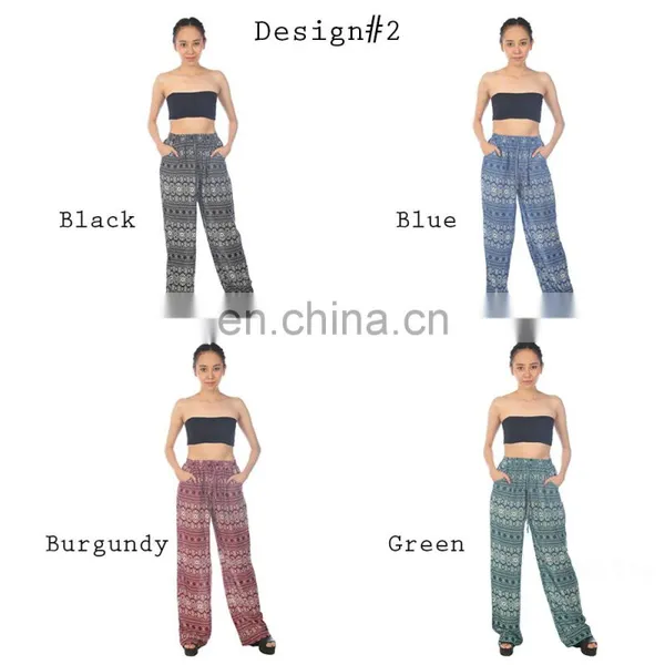 Lofbaz Women's Pattern Printed Wide Leg Palazzo Pants photo-3