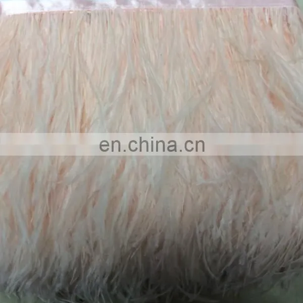 3-4 Inch Ostrich Feather Trimmings With Satin Ribbon photo-2