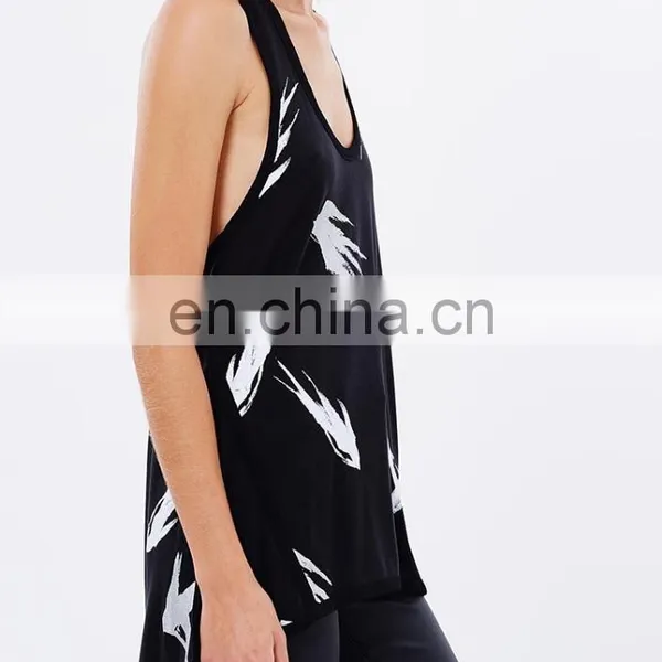OEM Service High-end Summer Printed Knitted Sleeveless Loose Women Smart Casual Blouse photo-3