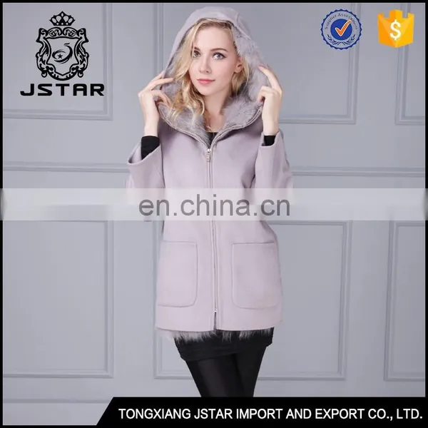 European Style Hot Sale Best Wool Cashmere Blend Womens Coats photo-4