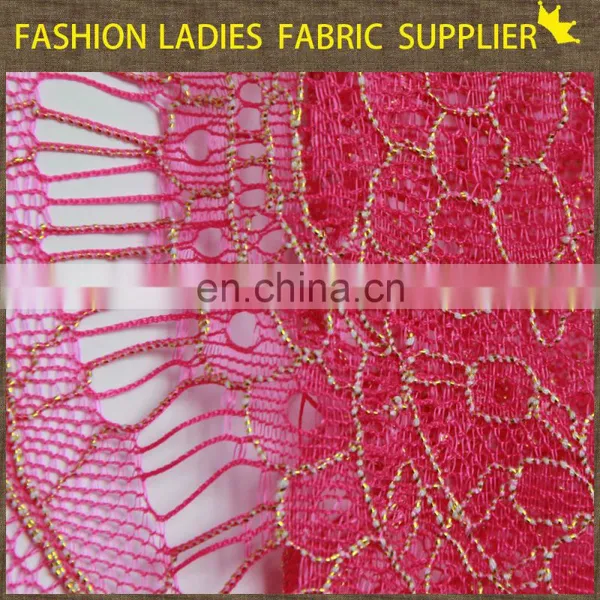 Soild Color Nice Flower High End Ladies Garment Nylon/cotton Lace Fabric photo-6