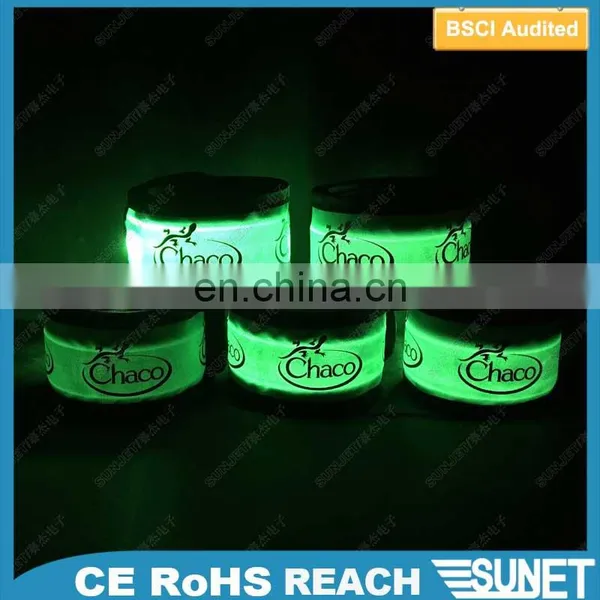 New Products 2017 Safe Running High Reflective Light LED Slap Bracelets Arm Band photo-2