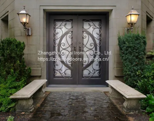 #007 Competitive Price Custom Wrought Iron Door