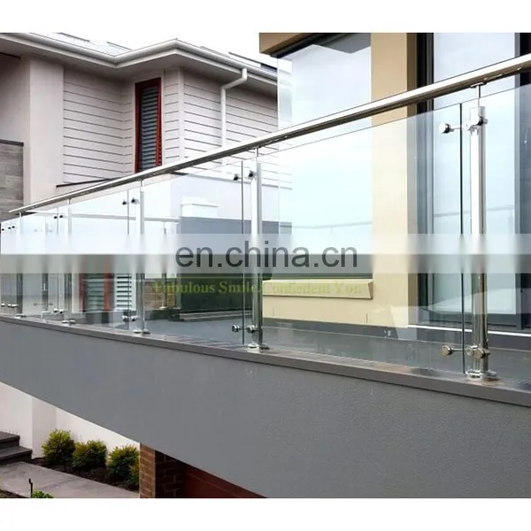 Foshan Factory Terrace Glass Balustrade Stainless Steel 304 316 Balcony Glass Railing Post Prices photo-4