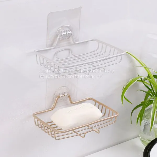 Metal Soap Basket Bathroom Soap Rack Drain Holder Wall Mounted Soap Rack photo-3