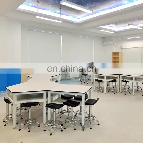 Student Computer Lab Table School Lab Hexagon Table Workbench photo-6