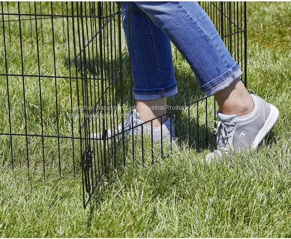 Chain Button Homes for Pets Folding Metal Carriers Cage Dog Metal Pet for Sale photo-5