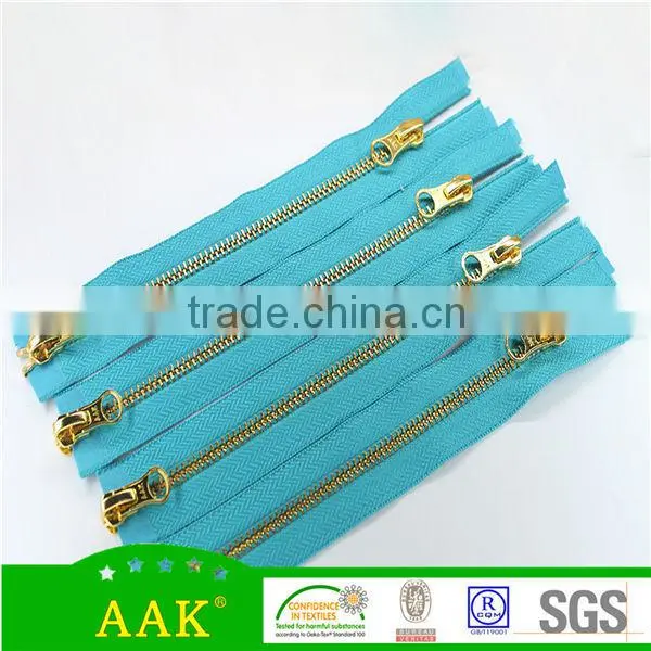 AAK ZIPPER #5 Golden 2 Way Open End Gold Pins Zipper photo-3