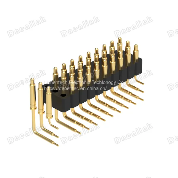 Dnenlink 3.00mm pitch Triple Row H4.0mm Right Angle Male Header DIP type PogoPin header
