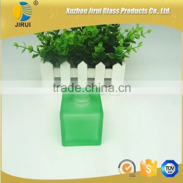 Green Painting Square Diffuser Glass Bottle photo-3