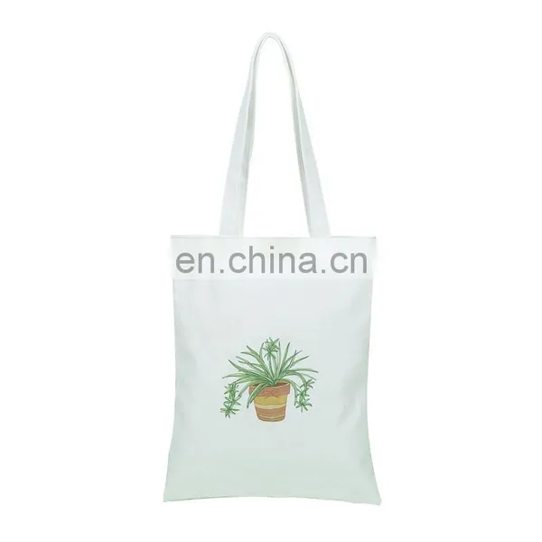 Wholesale Canvas Eco Friendly Handbag Logo Printed Colorful Cheap Cotton Tote Bag for Women photo-4