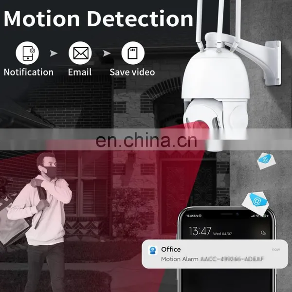 2MP Wireless 4GSIM CARD Security IP Network Camera 5X Zoom HD PTZ Outdoor Home Surveillance Dome Cam CCTV 50M IR Night Vision photo-4