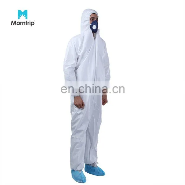 Type 5 6 Dust Liquid Proof Hooded Microporous Coverall Suit for Industrial Use photo-2