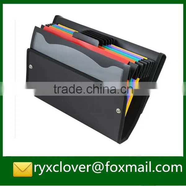 Office Stationery Expandable Hanging Folder/PP Briefcase/Plastic Document Bag photo-4