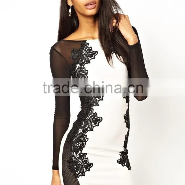 Girl Party Dress Wear Western Dress Casual Long Sleeve Dresses photo-2