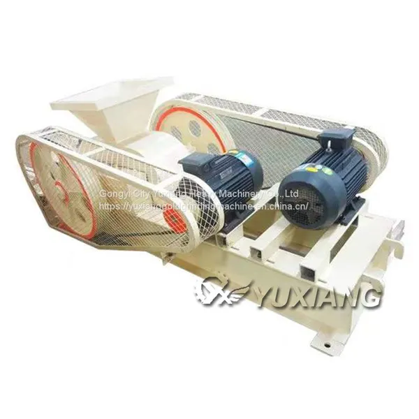 Small Stone 2PG750*500 Double Roller Crusher for Gold Ore photo-2