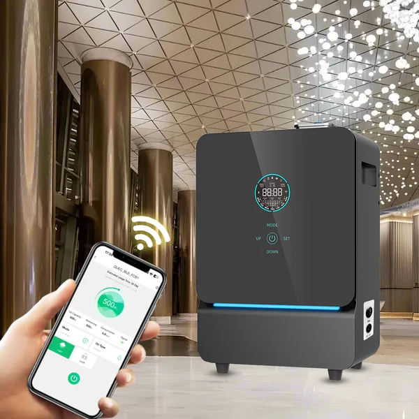 Commercial Grade Wall Mounted Scent System Aluminum Alloy Smart App Waterless Essential Oil Diffuser photo-5