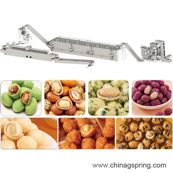 High Capacity  Peanut coating machine PLC Control for Snack Food Processing