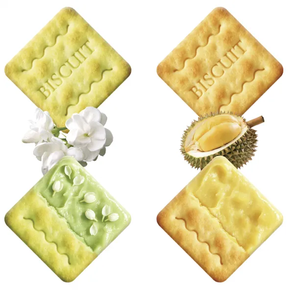 OEM/ODM Thick Layer Biscuit With Rich Flavour Durian Layer, Beef Layer in Squares and Rectangles Shapes photo-5