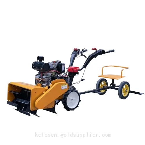 Kelesen Four Wheel Drive Diesel Weedering Machine, Micro Tillage and Grass Crushing Machine, Soil Loosening Machine