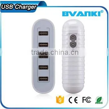 Low Price OEM Factory Supply CE ROHS FCC Approved Newest Portable Fast Multi USB Smart Charger 40w 5v 6a 5 Port Usb Charger photo-3