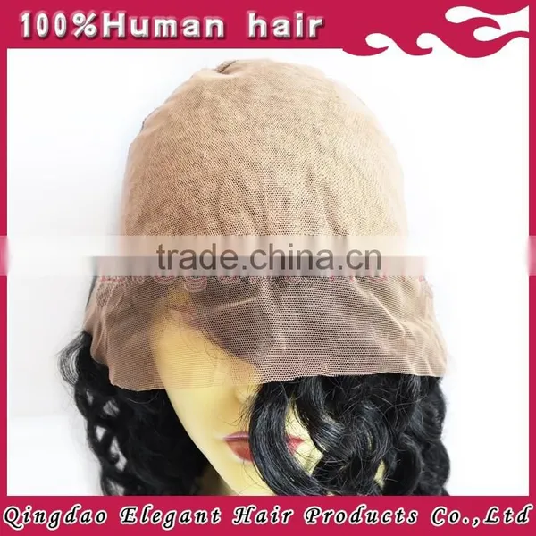 Premium Quality Loose Wave Silk Top Wig,18 Inch Glueless Brazilian Human Hair Full Lace Wig photo-4